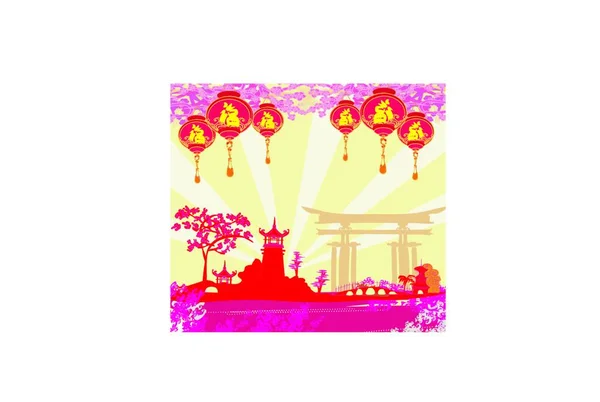 Фестиваль Середини Осені Китайського Нового Року — стоковий вектор