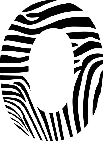 Sayı Soyutlama Zebra Kamuflaj Sanat Arkaplan Tasarım Yazı Tipi — Stok Vektör