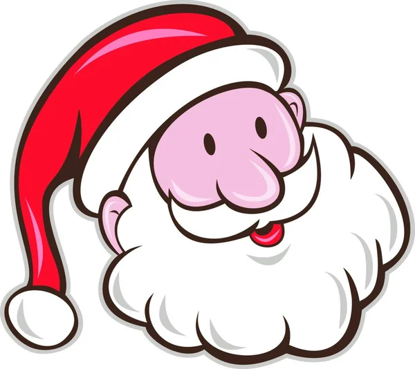 Illustration Père Noël Saint Nicolas Père Noël Souriant Tenant Rouleau — Image vectorielle