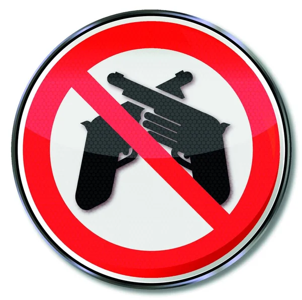 Signe Interdiction Pour Les Armes Gewallt — Image vectorielle