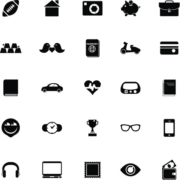 Personal Data Icons White Background Stock Vector — Stock Vector