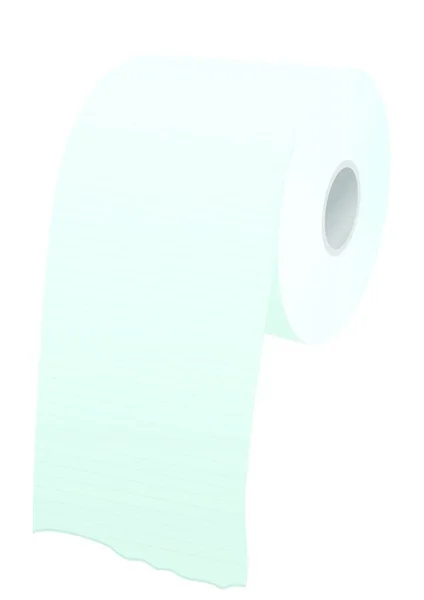Toilettenpapierrolle Isoliert Auf Weißem Hintergrund — Stockvektor