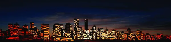 Abstraite Nuit Fond Ville Avec Panorama Vancouver — Image vectorielle