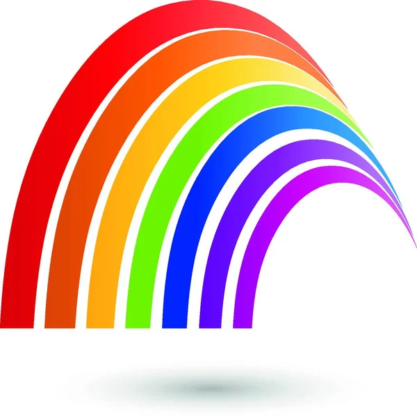 Gökkuşağı Logosu Renkli Spektrum — Stok Vektör