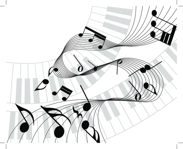 Музыкальный Персонал Векторная Иллюстрация Eps Прозрачности — стоковый вектор
