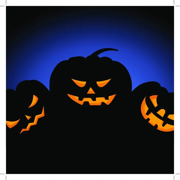 Gelukkige Halloween Thema Wenskaart Vectorillustratie — Stockvector