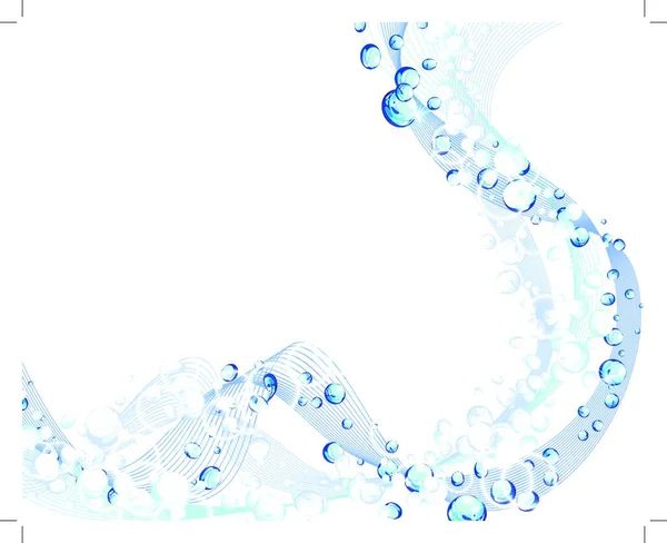 泡と水のリップルの背景 透明感とメッシュでベクトルイラスト Eps — ストックベクタ