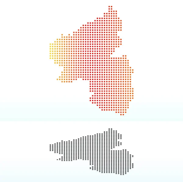 ドット パターンのあるドイツ ラインラント プファルツ州地図 — ストックベクタ