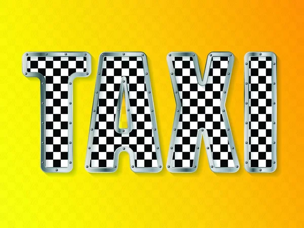 Abstraktní Taxi Společnost Reklamní Pozadí Kovovým Rámem Textu — Stockový vektor