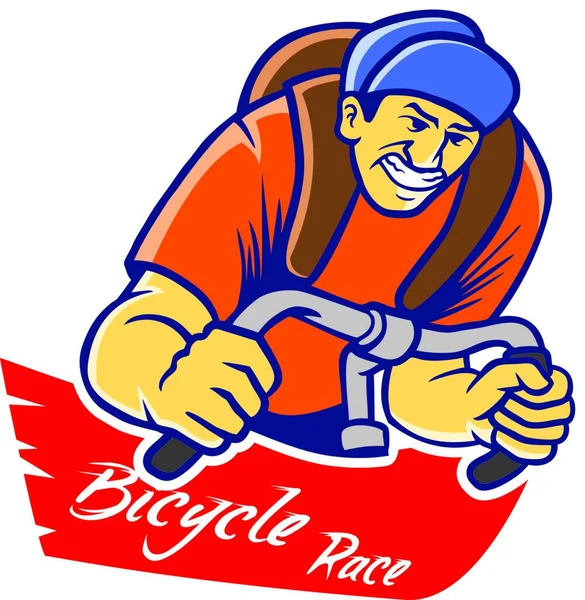 Vektor Illustration Pojke Ridning Cykel — Stock vektor