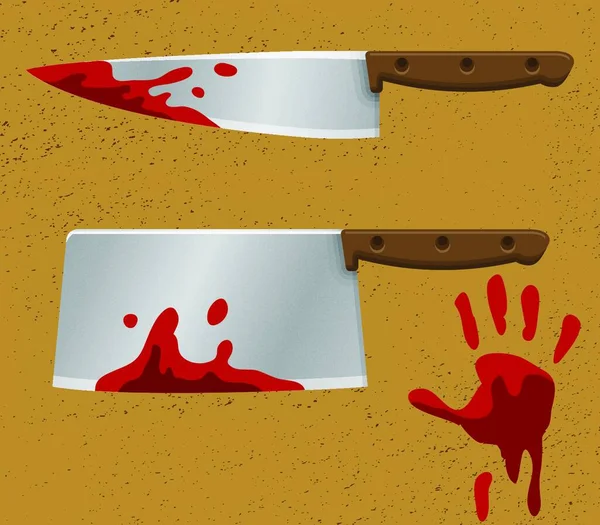 Ilustración Vectorial Del Cuchillo Sangrante — Archivo Imágenes Vectoriales