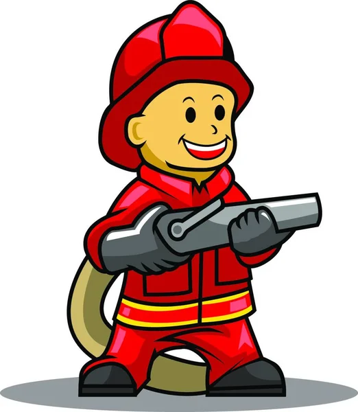 Векторна Ілюстрація Пожежного Бійця — стоковий вектор