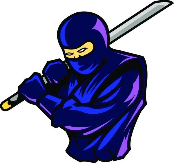 Ninja Stabiler Position — Stockvektor