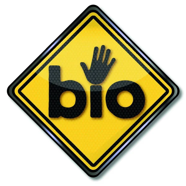 Shield Organic Hand Biologically — Stock Vector