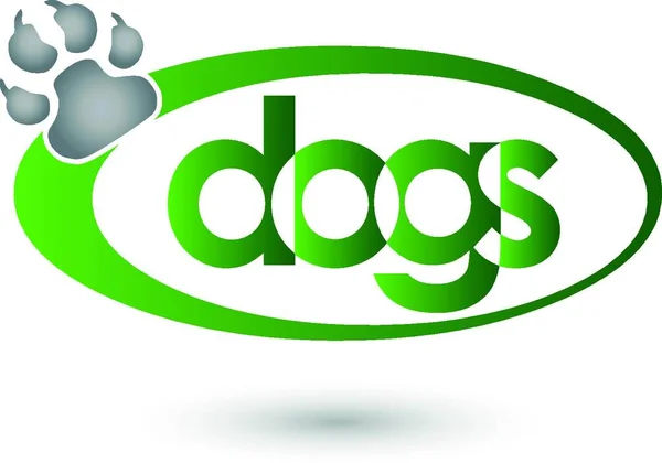 Köpek Logosu Köpek Pençe — Stok Vektör