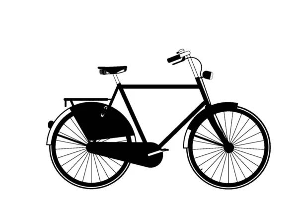Велосипед Черно Белой Фотографией — стоковый вектор