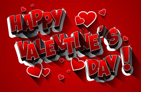 Happy Valentine Day Illustration Vectorielle Carte Voeux — Image vectorielle