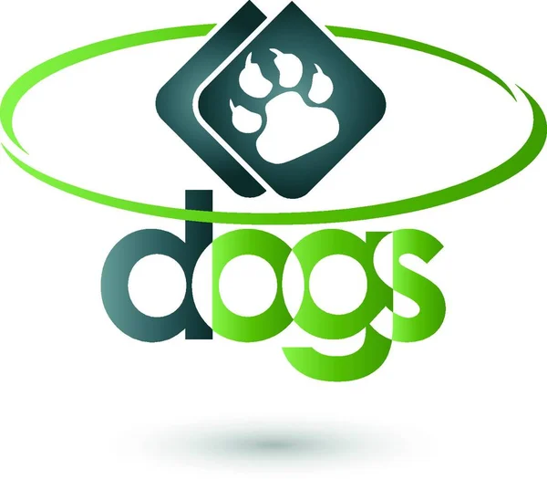 Logo Perros Perros Pata — Vector de stock