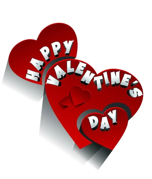 Happy Valentine Day Illustration Vectorielle Carte Voeux — Image vectorielle