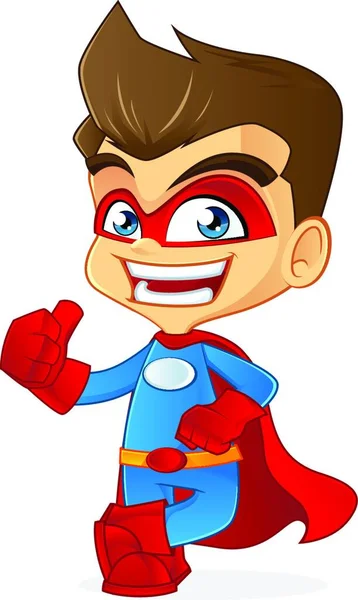 Desenhos Animados Ilustração Super Herói — Vetor de Stock