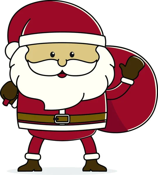 Dessin Humoristique Père Noël — Image vectorielle