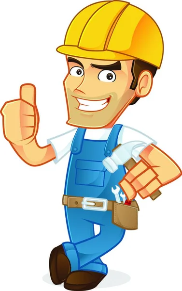 Cartoon Illustration Eines Handyman — Stockvektor