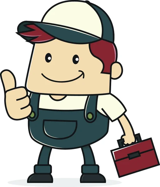 Cartoon Illustration Plumber — Stock Vector