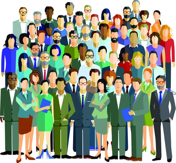 Vector Illustration People Group — Stock Vector