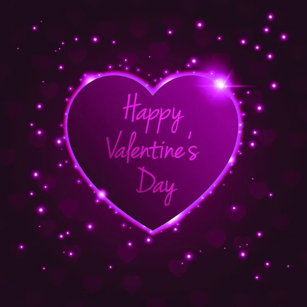 Herz Valentin Day Light Vektor Hintergrund — Stockvektor