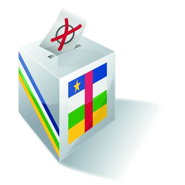 Electoral Box Central African Republic — Stock Vector