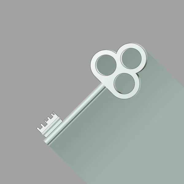 复古银匙分离于灰色背景 — 图库矢量图片