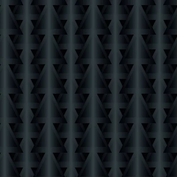 Безшовний Блискучий Чорний Абстрактний Сучасний Візерунок Створений Трикутників — стоковий вектор