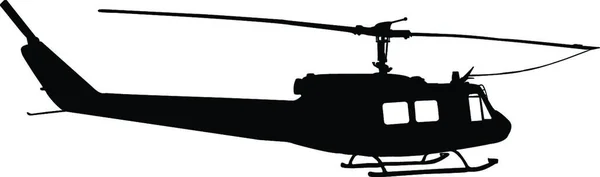 Ilustração Vetor Silhueta Helicóptero — Vetor de Stock
