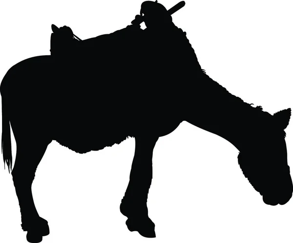 Donkey Silhouette Vector — Stock Vector