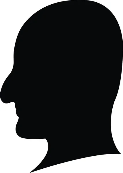 Silhouette Une Tête Homme — Image vectorielle