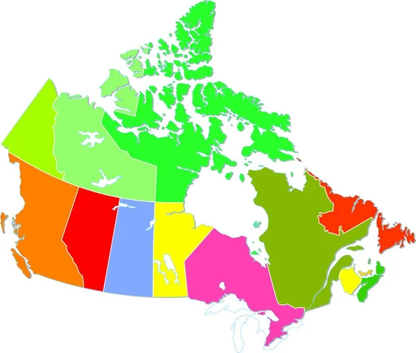 Kanada Karte Vektorillustration — Stockvektor