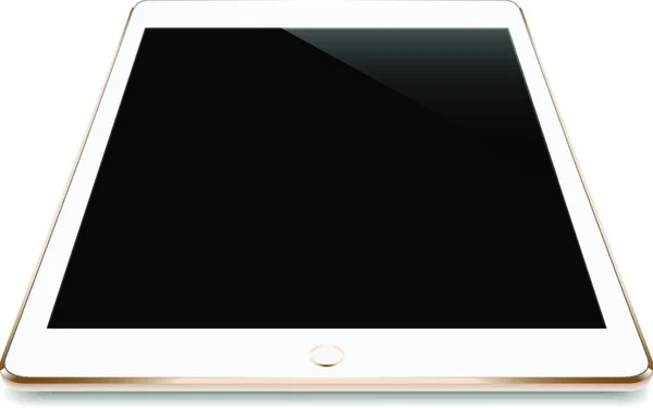 Mock Tablet Ouro Isolado Projeto Vetor Branco —  Vetores de Stock