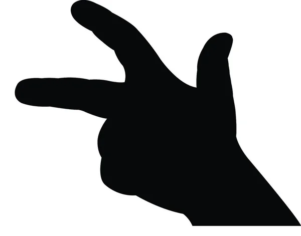 Hand Silhouette Vektor Illustration — Stockvektor