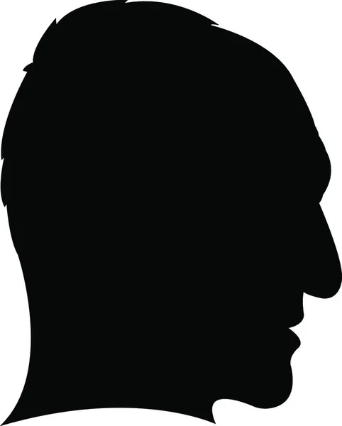 Silhouette Eines Mannes Kopf — Stockvektor