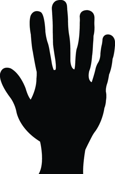 Hand Silhouet Vector Illustratie — Stockvector