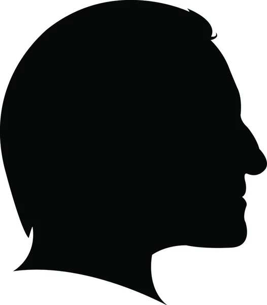 Silhouette Une Tête Homme — Image vectorielle