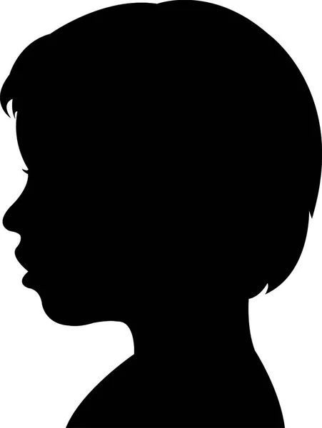 Een Kind Silhouet Vector — Stockvector