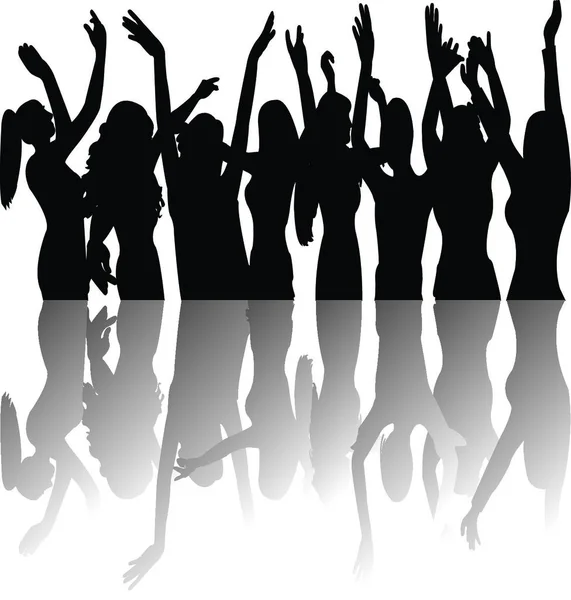 Dancing Girl Party Vector — Stock Vector