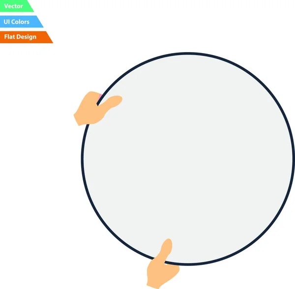 Plochá Designová Ikona Ručního Držení Fotografického Reflektoru Barvách Vektorová Ilustrace — Stockový vektor