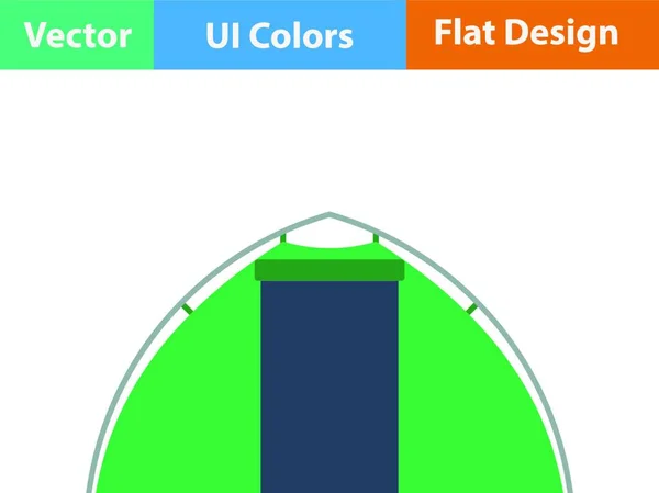 Icône Design Plat Tente Touristique Couleurs Illustration Vectorielle — Image vectorielle