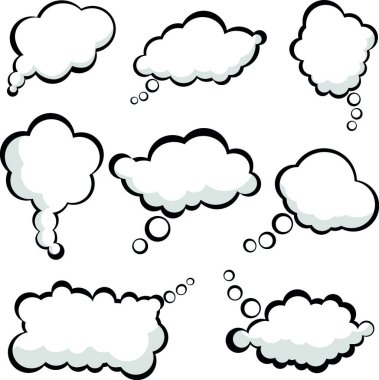 speech bubble illustration on white  clipart