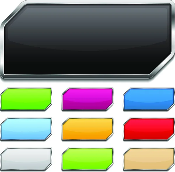 Bouton Web Coloré Modèle Icône — Image vectorielle