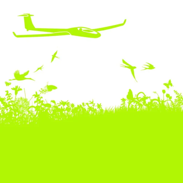 Planeadores Voladores Naturaleza — Vector de stock