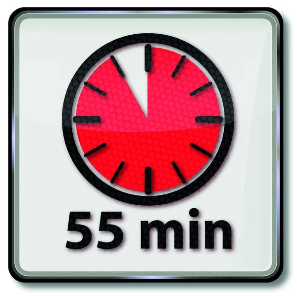 Reloj Con Minutos — Vector de stock