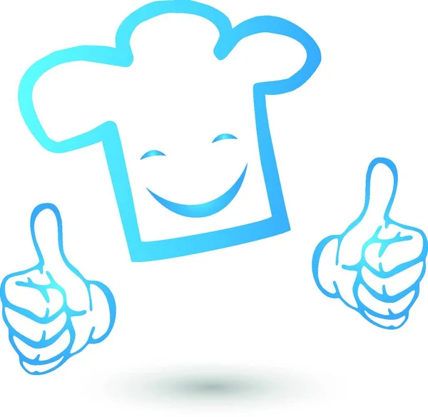 Panadero Cocinero Logotipo Mascota — Archivo Imágenes Vectoriales